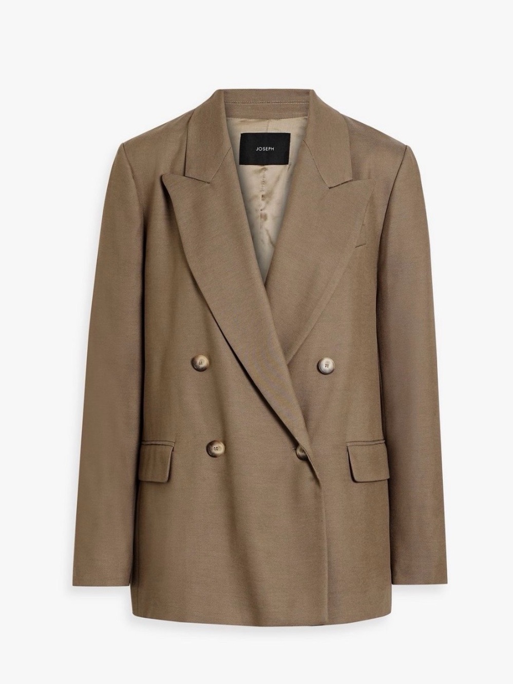 JOSEPH Jaden double-breasted twill blazer SIZE 40